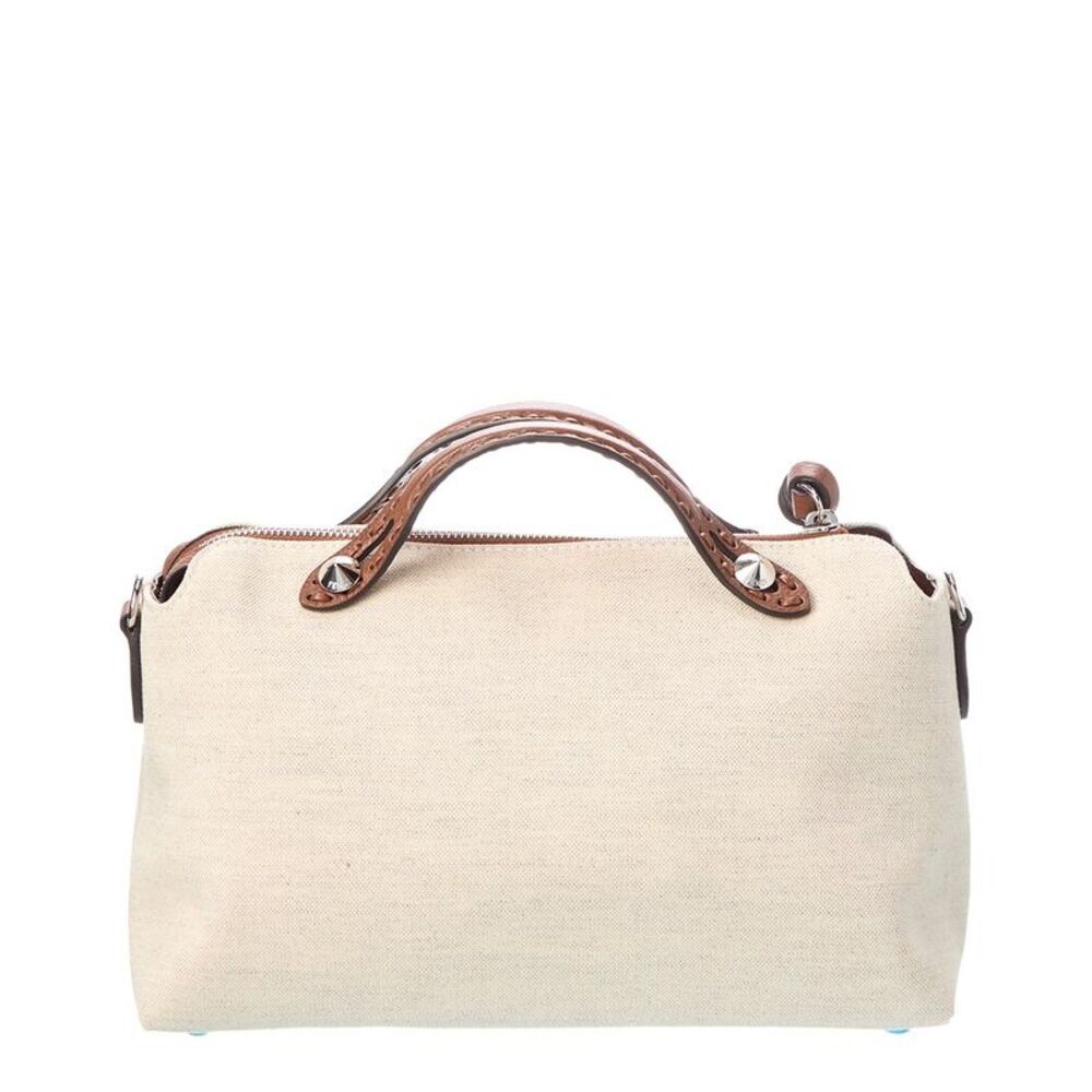 Fendi By The Way Selleria Medium Canvas & Leather Shoulder Bag, Beige - Picture 2 of 5